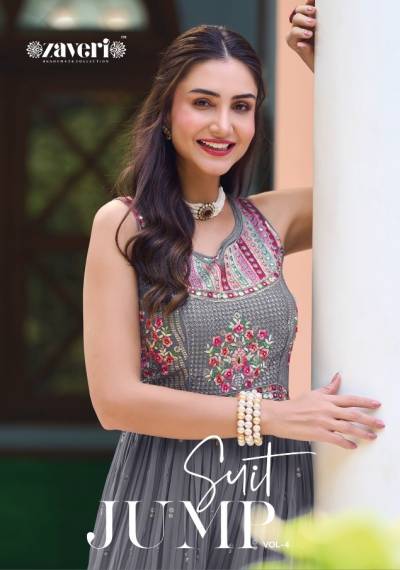 Jump Suit Vol 4 By Zaveri Designer Partywear Readymade Suit Collection